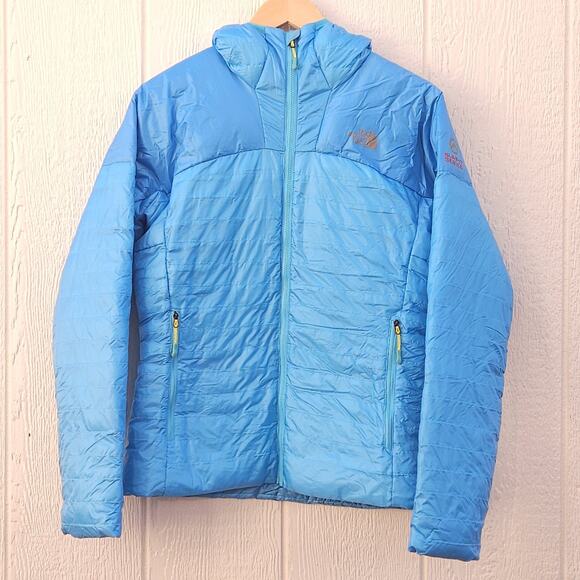 The North Face Puffer Hooded Jacket M Summit Series 800 Turquoise Granola EUC - Picture 3 of 11